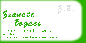 zsanett bogacs business card