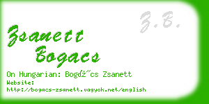 zsanett bogacs business card